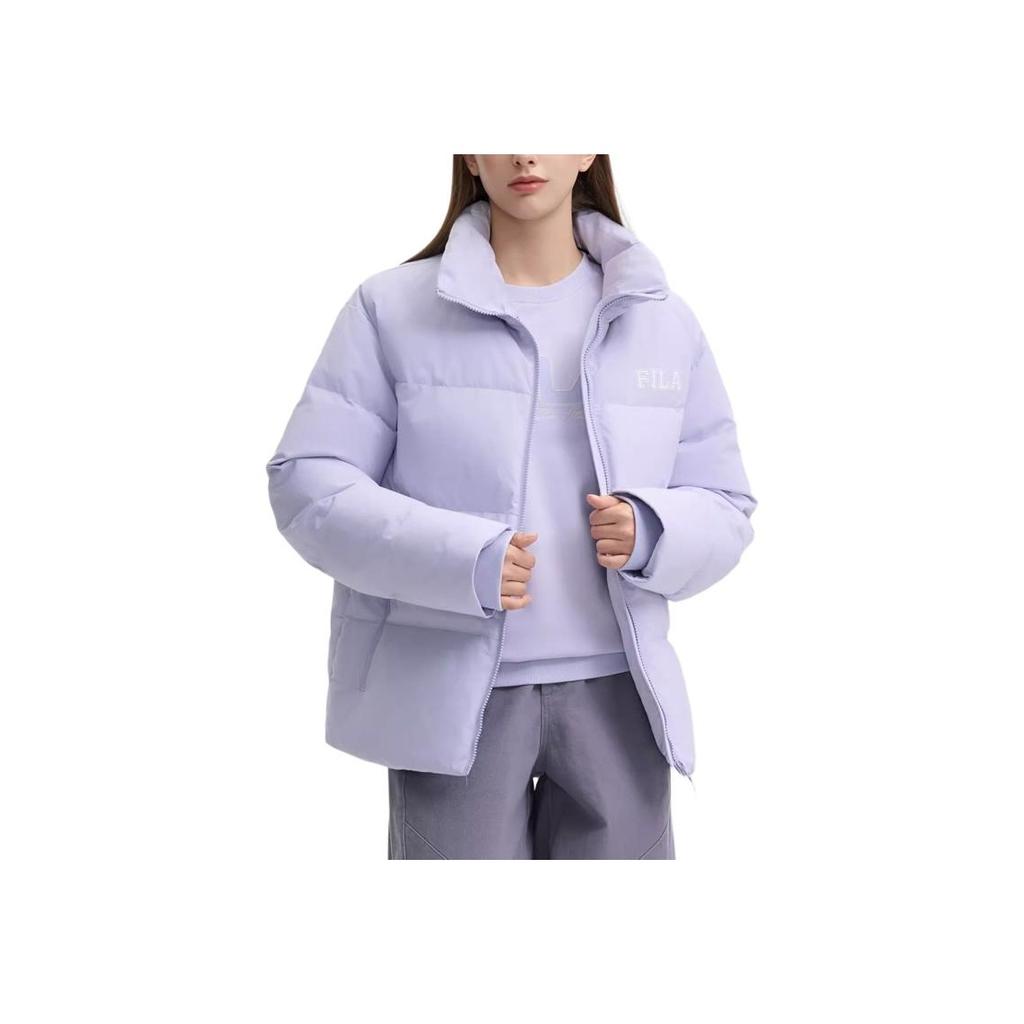 FILA Fleece Lined Full Zip Stand Collar Warm Water Resistant Stain Resistant Commuter Business Long Sleeve Puffer Jacket F51M449904F-PR