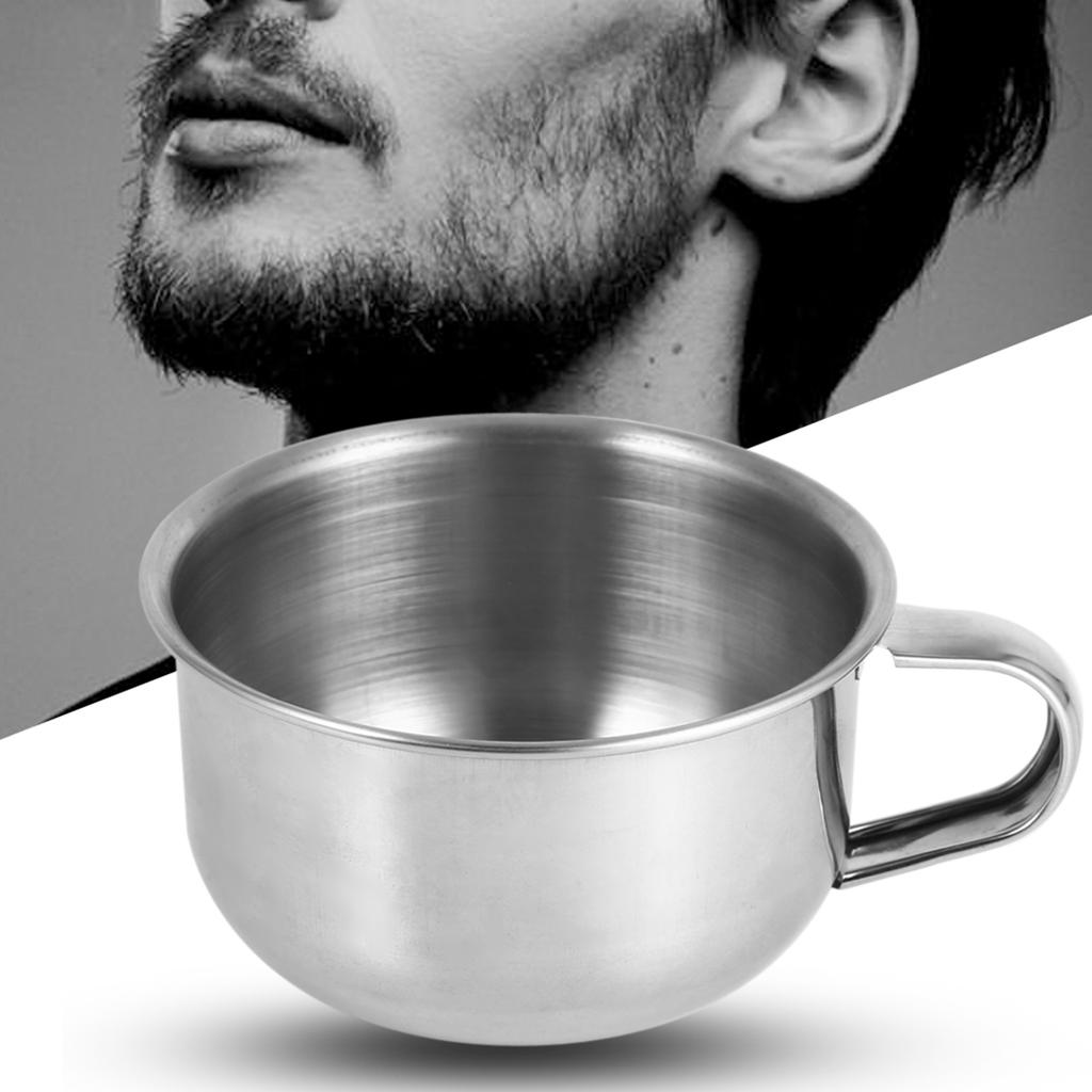New Stainless Steel Metal Shaving Soap Mug Bowl Cup Shaver Razor Cleansing Foam Tool For Man