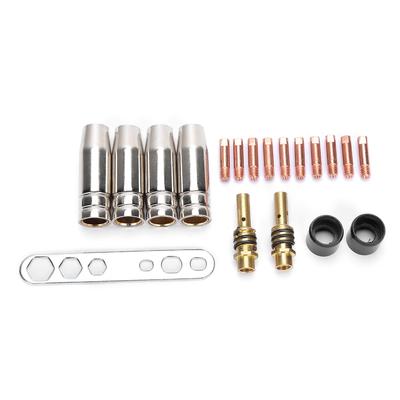 Kit 19 Pezzi Accessori Saldatura a Cannello Ugelli Contatti per Saldatore MIG Binzel 15AK