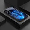Blue Light Cat Pattern Tempered Glass Phone Case Suitable for Samsung Galaxy S26 S25 S24 S22 S21 S20 FE/Ultra/Plus Shockproof