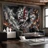 Kratos God Of War Wall Tapestry Aesthetic Wall Hanging Printed Fabric Blanket Decorative Tapestries for Bedroom Living Room Home Decor