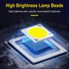 BORUiT U7 Flashlight LED UV Light Spotlight Floodlight Torch Power Bank With Magnetic Back Clip RGB Ambient Light Work Lamp
