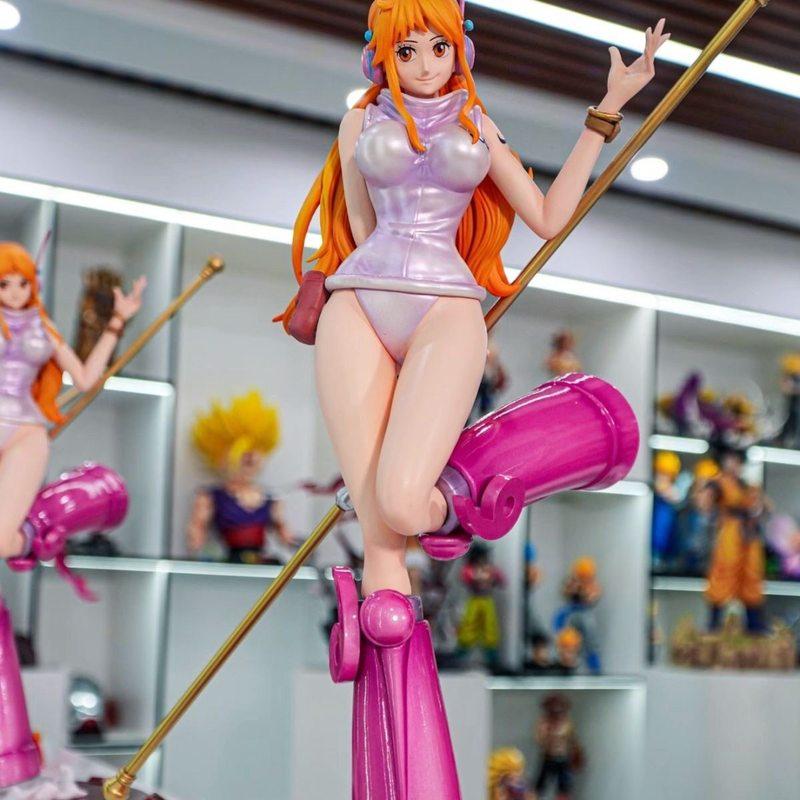 Jt One Piece Nami Statue Egghead Island Series Glossy Pearl Finish Magnetic Base Anime Collectible Male Gift Peripheral Decor