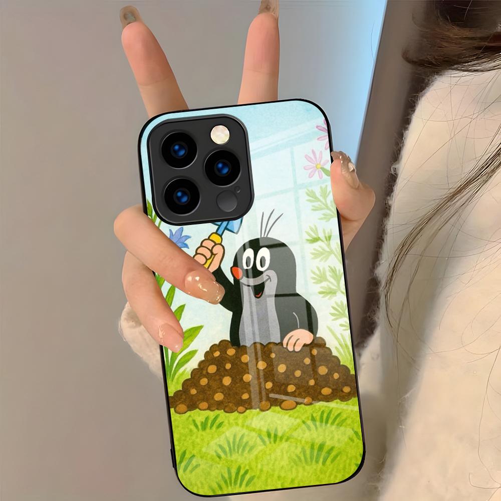 

Anime Krtek Phone Case For IPhone 17 Pro Max 16 15 14 Pro Max 13 11 Plus Glass Cover iPhone 13 Pro