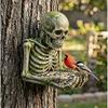 Resin Bird Feeder Ornament Garden Statue Cartoon Animal Figurine Outdoor Yard Art Sculpture Creative Wildlife Gift