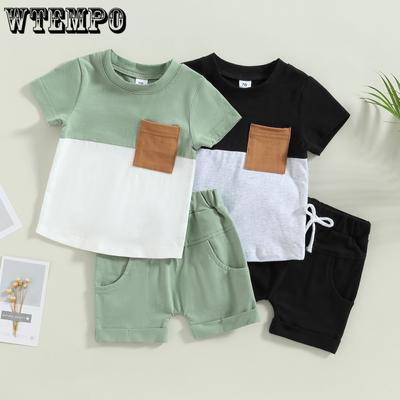 0-3Y Kleinkind Infant Baby Junge Mädchen Kleidung Sets Casual Kurzarm T-shirt Tops Shorts Sommer Outfits Kleidung