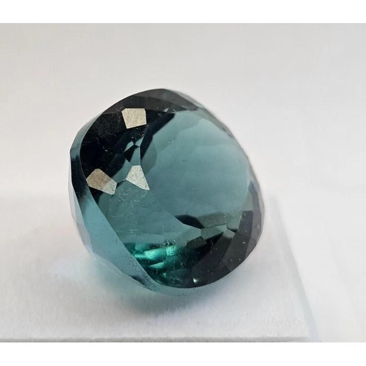 Certified Natural Teal Blue Tourmaline Cushion Cut 35+ Ct Stunning Gemstone