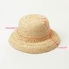 Straw Cap for Kids Girl Vintage Wide Brim Sun Hat Breathable Sunproof Bucket Hat Child Outdoor Beach Headwear Visor-Cap