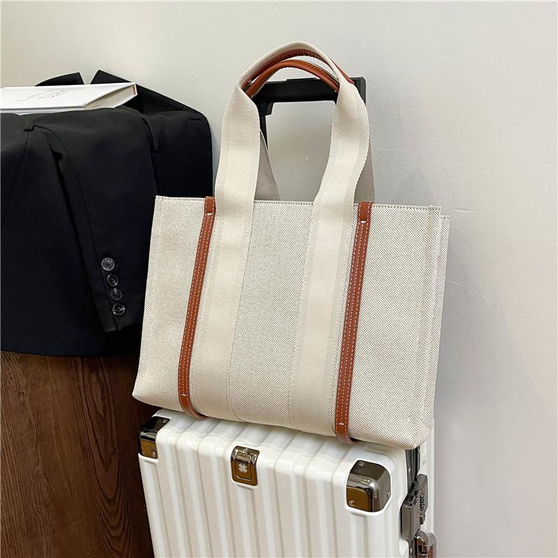 Premium Sense Niche Canvas Tote Bag New Casual Large-capacity Class Commuter Shoulder Handbag