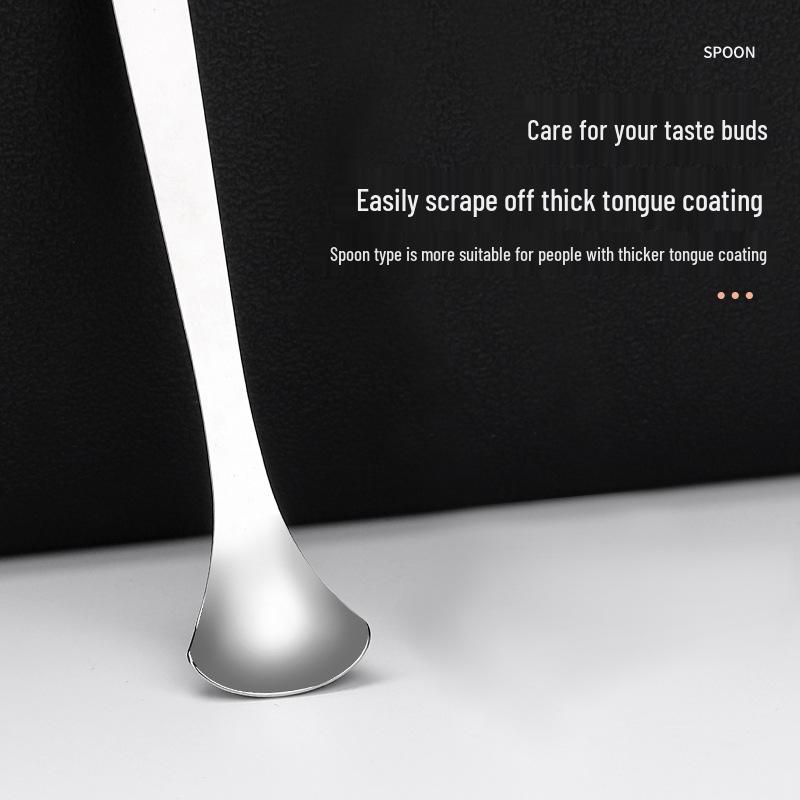 Zungenreiniger aus Edelstahl – Entfernt Mundgeruch und Zungenbelag für Mundhygiene.
