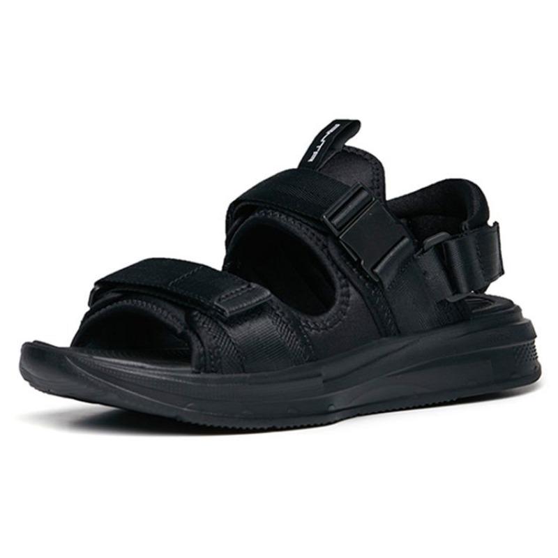 Anta Men Fabric Beach Sandals Black 112238503-1