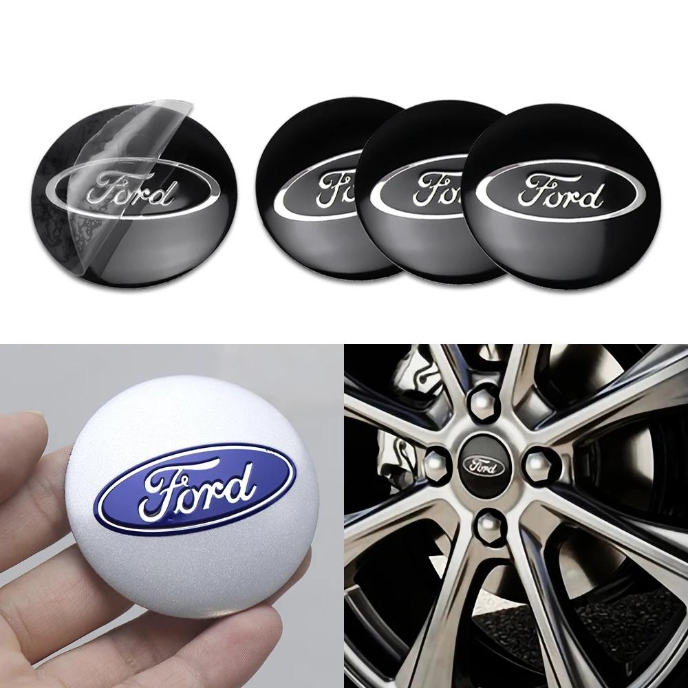 4pcs 56/60mm Car Auto Wheel Center Cover Badge Stickers Hub Cap Replacement For Ford Ranger Focus Transit Kuga S-MAX Mustang