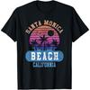 SANTA MONICA BEACH CALIFORNIA Retro Sunset Summer Aesthetic T-Shirt