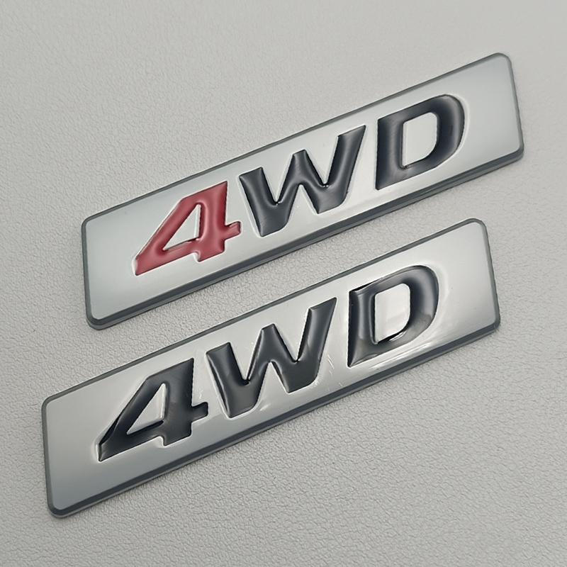 3D Metal Logo 4WD Emblem Car Fender Size Badge Car Trunk Decals 4WD Sticker Accessories car sticker emblem