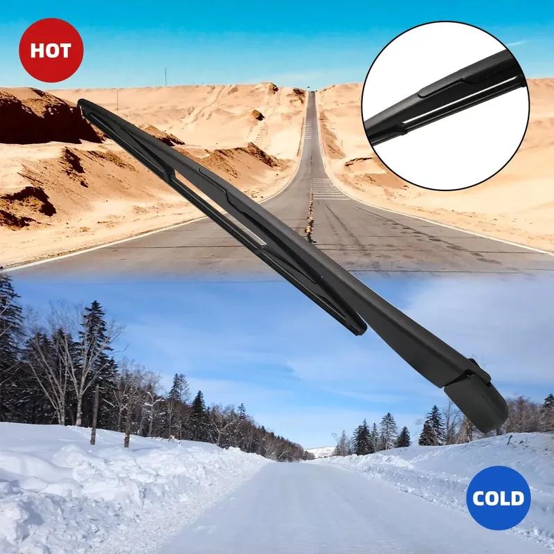2PCS Car Rear Wiper Blade and Arm Fit for Peugeot 207 Hatchback 2009-Onwards Car Rear Window Windshield Wiper Blade Arm Set