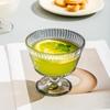 Vertical Stripe Glass Dessert Cup