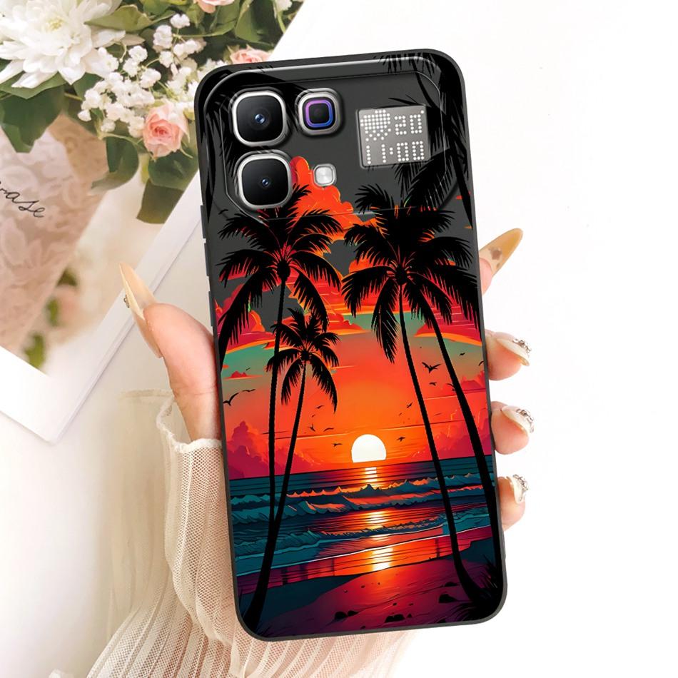 For Infinix Note 60 Pro Note60 Fashion Dusk Beach Painting Phone Case For Infinix Note 60 60Pro 5G Soft Silicone Covers Bumpers