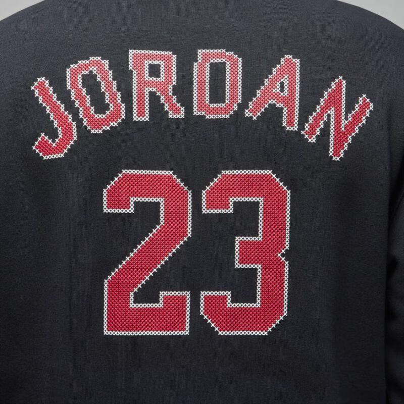 Jordan Logo Print Hoodie Men Tops Black FD7466-010