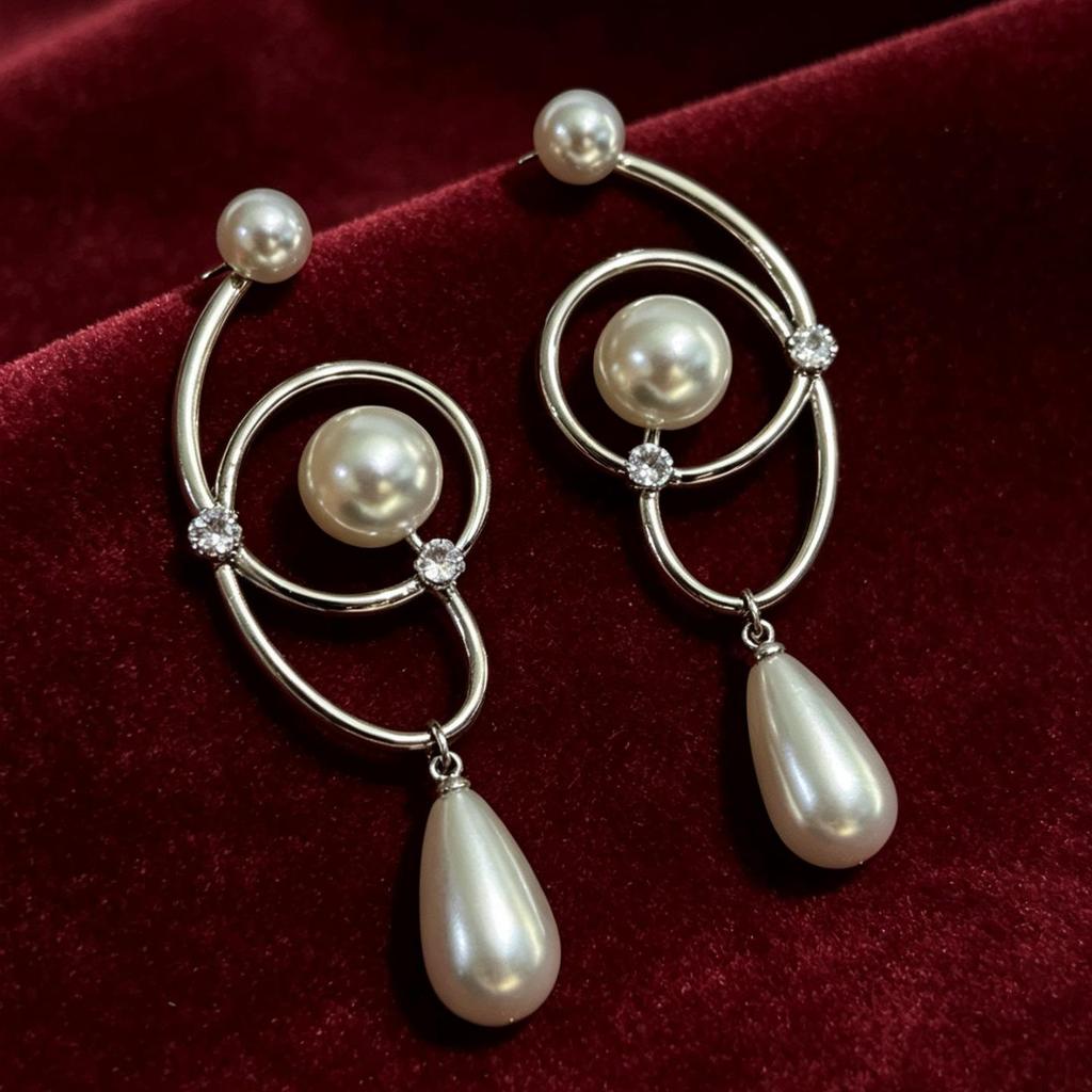 Vintage Black Series Stud Earrings 925 Silver Needle Minimalist High-End Personality Accessories for Women