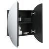 Vidaxl Szafka Łazienkowa Z Lustrem I Led, Czarny, 40X40X17,5 Cm