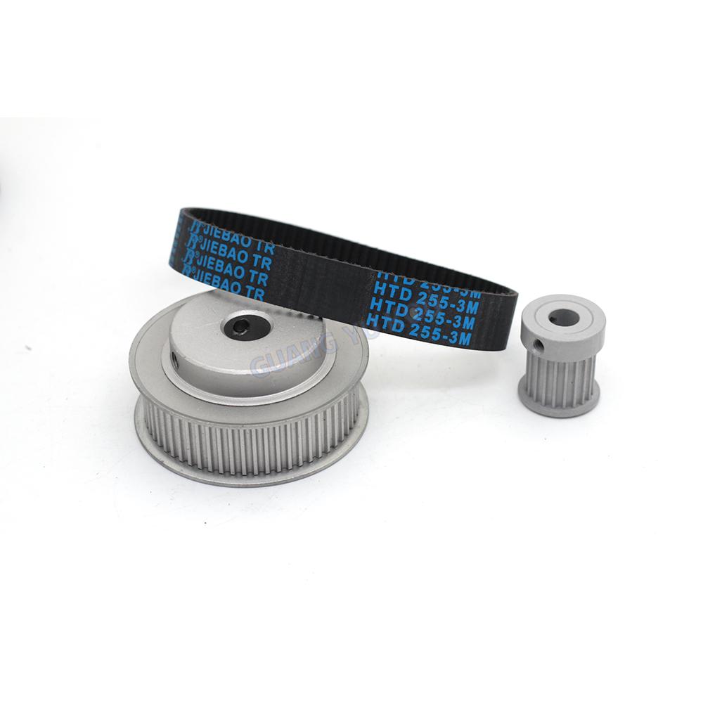 HTD3M triger kayışı kasnak kitleri 60 diş 20 diş genişlik 10mm 1:3 redüksiyon oranlı senkron kayış opsiyonel kitler kombinasyonu HTD3M 60T 20T