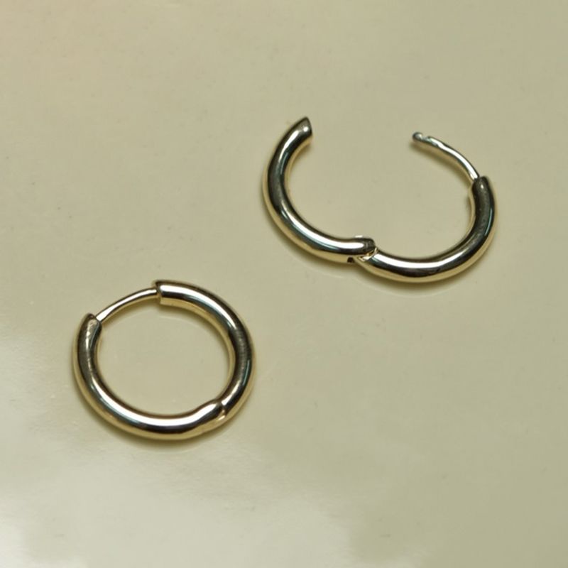 

Loose Feeling Minimalist Easiest for Match Fashion Simple Bracelet Earrings Cold Wind Stylish Quality Earrings Earrings Fancy Gold-small size