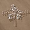 Bridal Jewelry High-end Handmade Pearl Crystal Hairpin Wedding Banquet Hairpin Headdress Silver Pin for Women