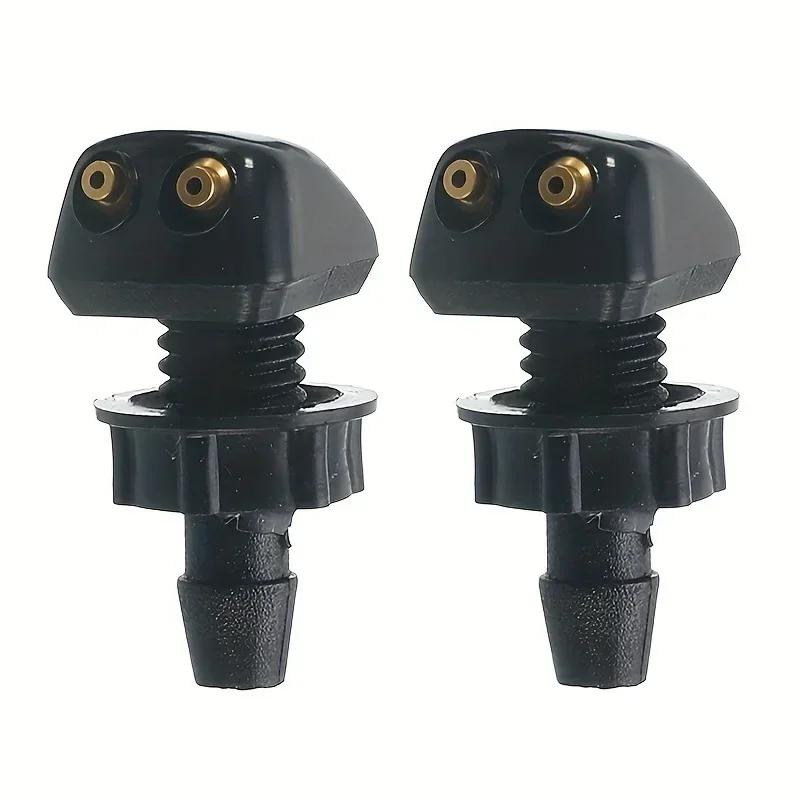 1/2/4Pcs Car Windshield Wiper Washer Spray Nozzle Fits Most Car Models Dual Holes Windshield Washer Nozzle Wiper Water Spray Jet