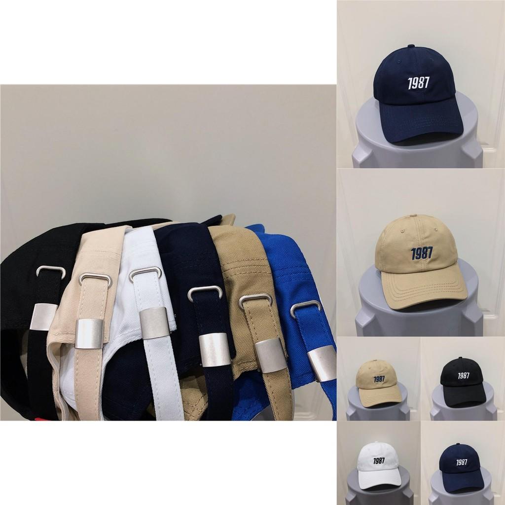 Trendy Summer Unisex Baseball Cap With 1987 Embroidery Adjustable Breathable Sun Protection