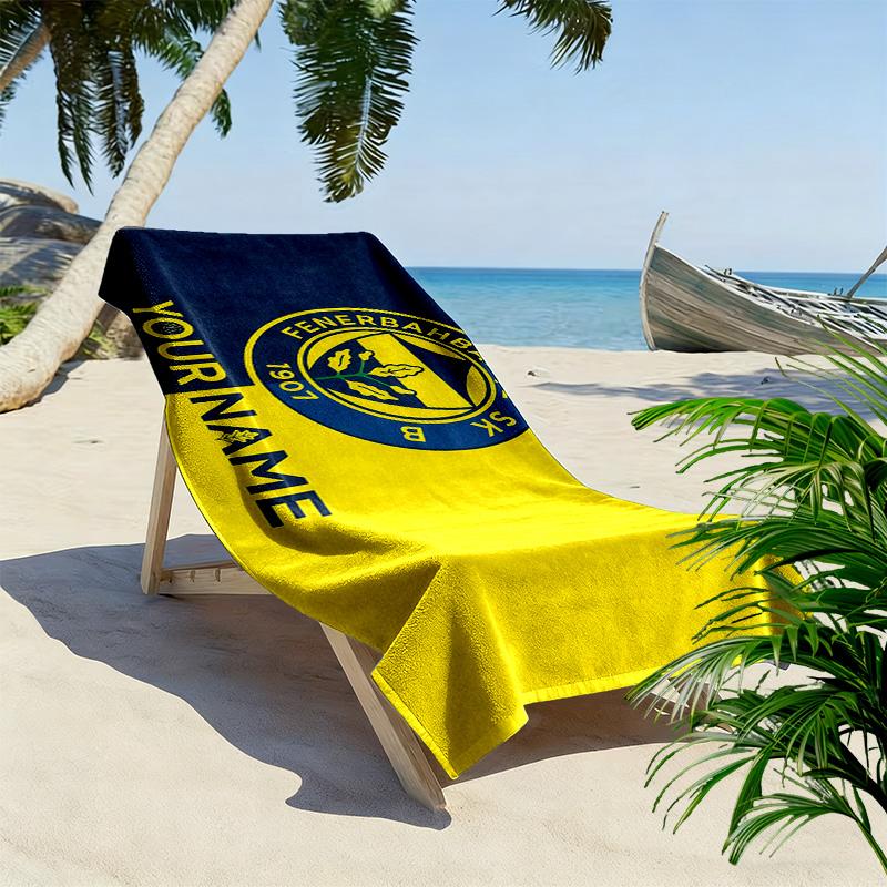 Fenerbahce Spor Kulübü Print Beach Towel, Large Soft Quick Dry Towel for Beach Camping Swimming