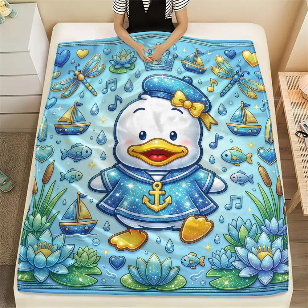1PC Tuxedosam Print Flannel Blanket, High Quality All Seasons, Home Decor, Warmth and Comfort, Perfect for Christmas Gifts
