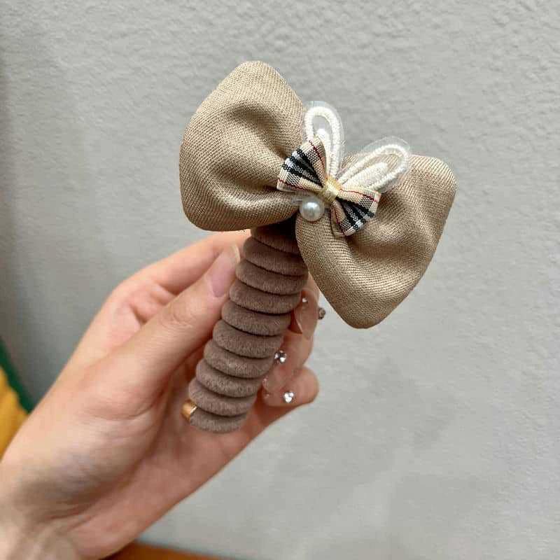 Elastische Telefondraht-Haargummis für Damen und Mädchen, einfarbige Haarbänder, Spiralspule, Gummiband, Pferdeschwanz, Kopfseil, Haar-Accessoires