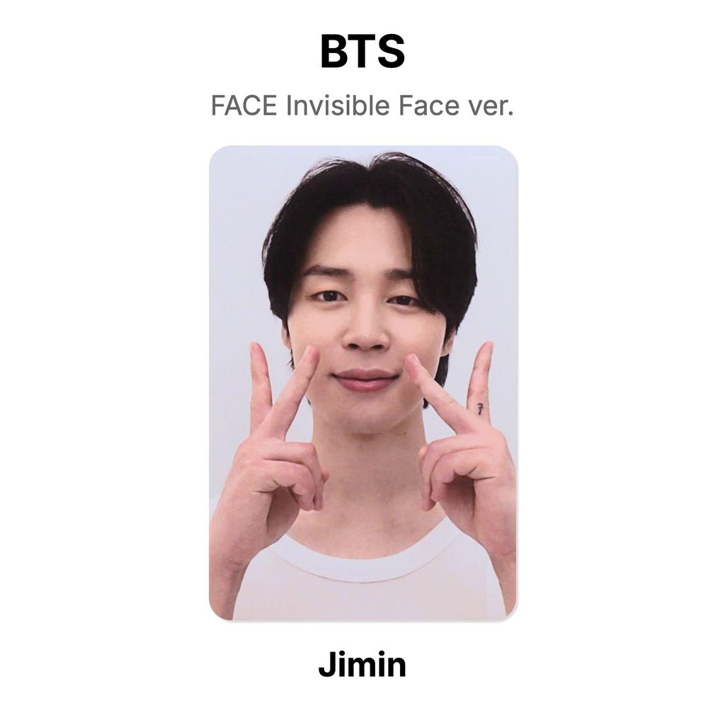 BTS FACE Invisible Face ver. Official Photocard