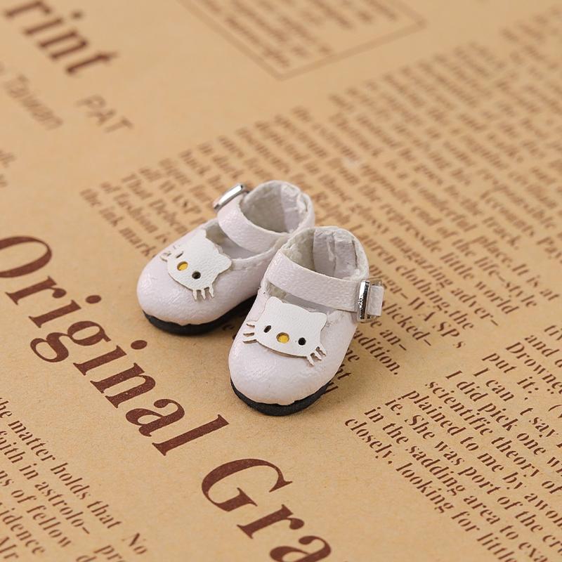 Perfect 1 Pair of OB11 Doll Uniform Cat Shoes OB11 Accessories 1/12 Bjd Doll Shoes Decoration Detachable Doll PVC Material Two Colors