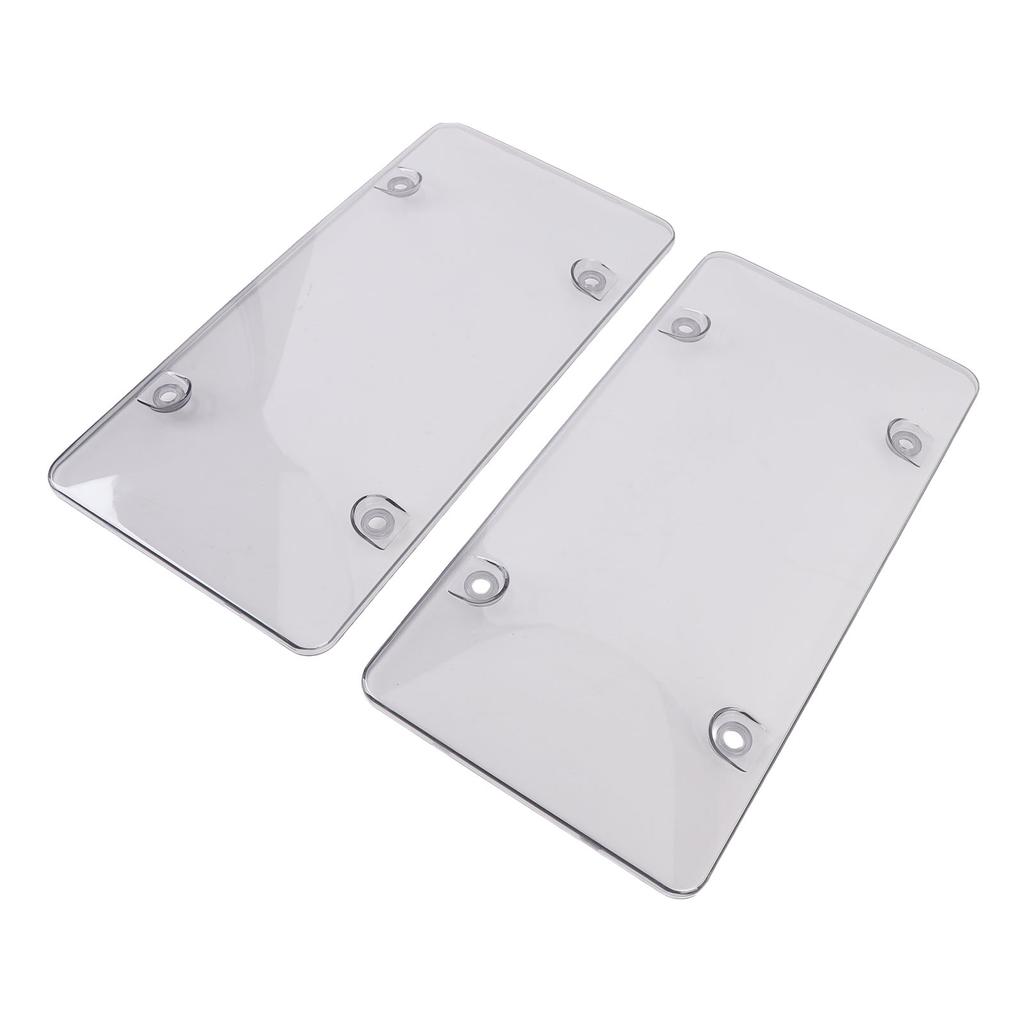 2 Stück 12x6 Zoll Kennzeichenabdeckung Klarer Schutz Kennzeichenhalter Schild Universelle Passform für US