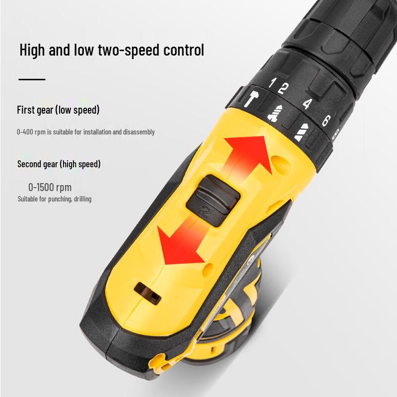 Deli 12V Cordless Lithium-Ion Impact Drill CN Plug (adapter Included)