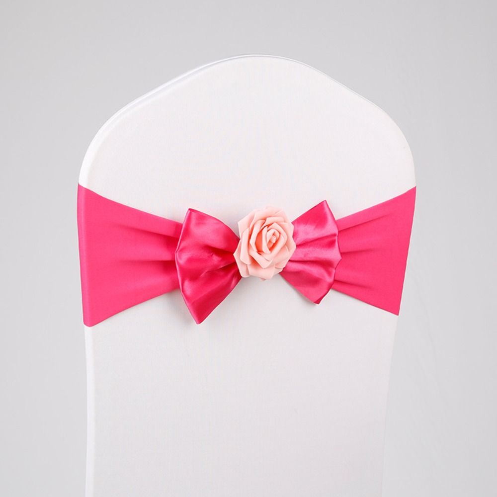 Polyester Bow Tie Chair Bandage High Elasticity Chair Sashes Band  Wedding Party