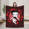 B-Bettys Boops Blanket Quality Super Warm  Throw Blanket Winter Camping Bedroom Comfortable Bedspread