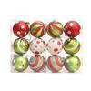 6pcs Christmas Tree Baubles Pendant Colorful Polkas Dots Balls Holiday Decoration Handmade Festival Tree Embellishments