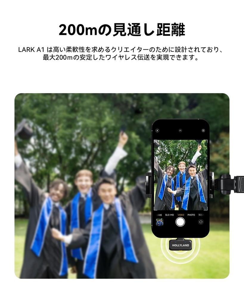 New Hollyland LARK A1 Mini Duo Lavalier Microphone Noise EQ Reverb for Charging Case Not "2025 Model" [Professional Grade, iPhone/Android Compatible,