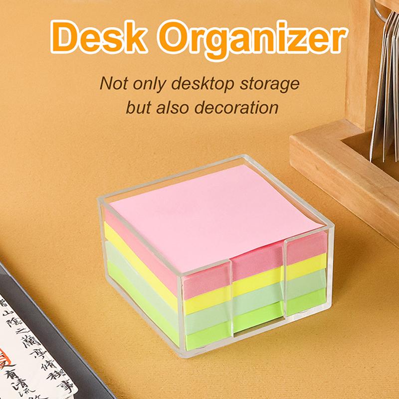 Acrylic Sticky Note Holder Clear Acrylic Notepad Holder Memo Note Dispenser Notepad Holder For Home Office Desk Organizer