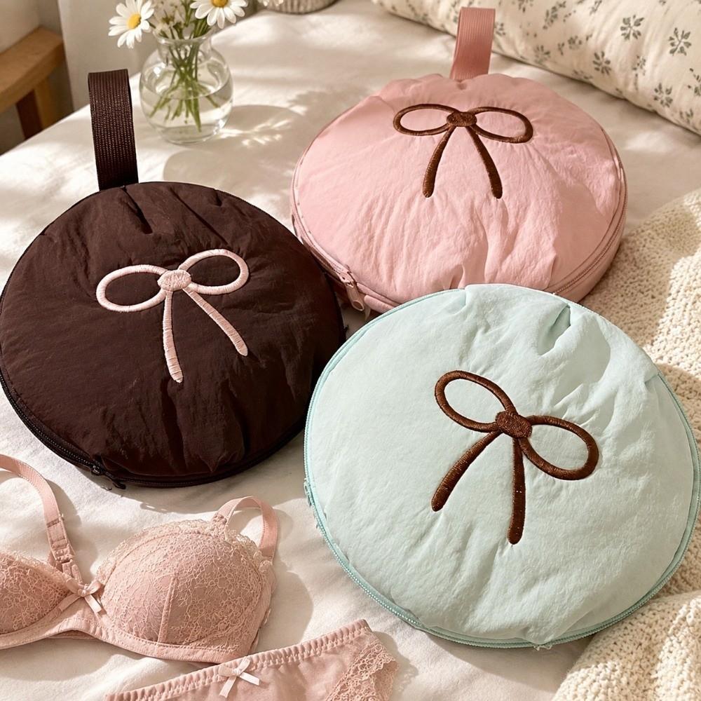 Zipper Closure Lingerie Pouch Korean Style Bra Sock Organizer Intimate Clothes Bag Travel Storage