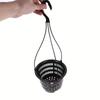 Hanging Flower Pots, 6 Sets Hanging Orchid Pot Breathable Mesh Net Pot Plastic Basket with Hook Orchids Flower Pots for Outdoor