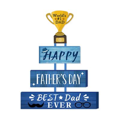 Father's Day Party Door Hanging Decoration Paper Material with Adhesive Dots and Ribbon Suitable for Indoor Use Festive Celebration Accessory