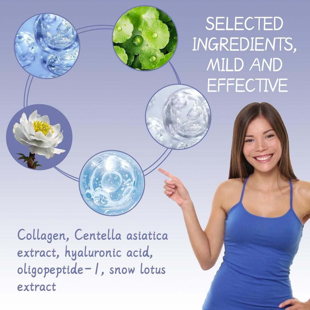 EELHOE Face Essence Collagen Moisturizing Skin Care Refreshing Brightening Rejuvenating Essence Against Strong Sunlight