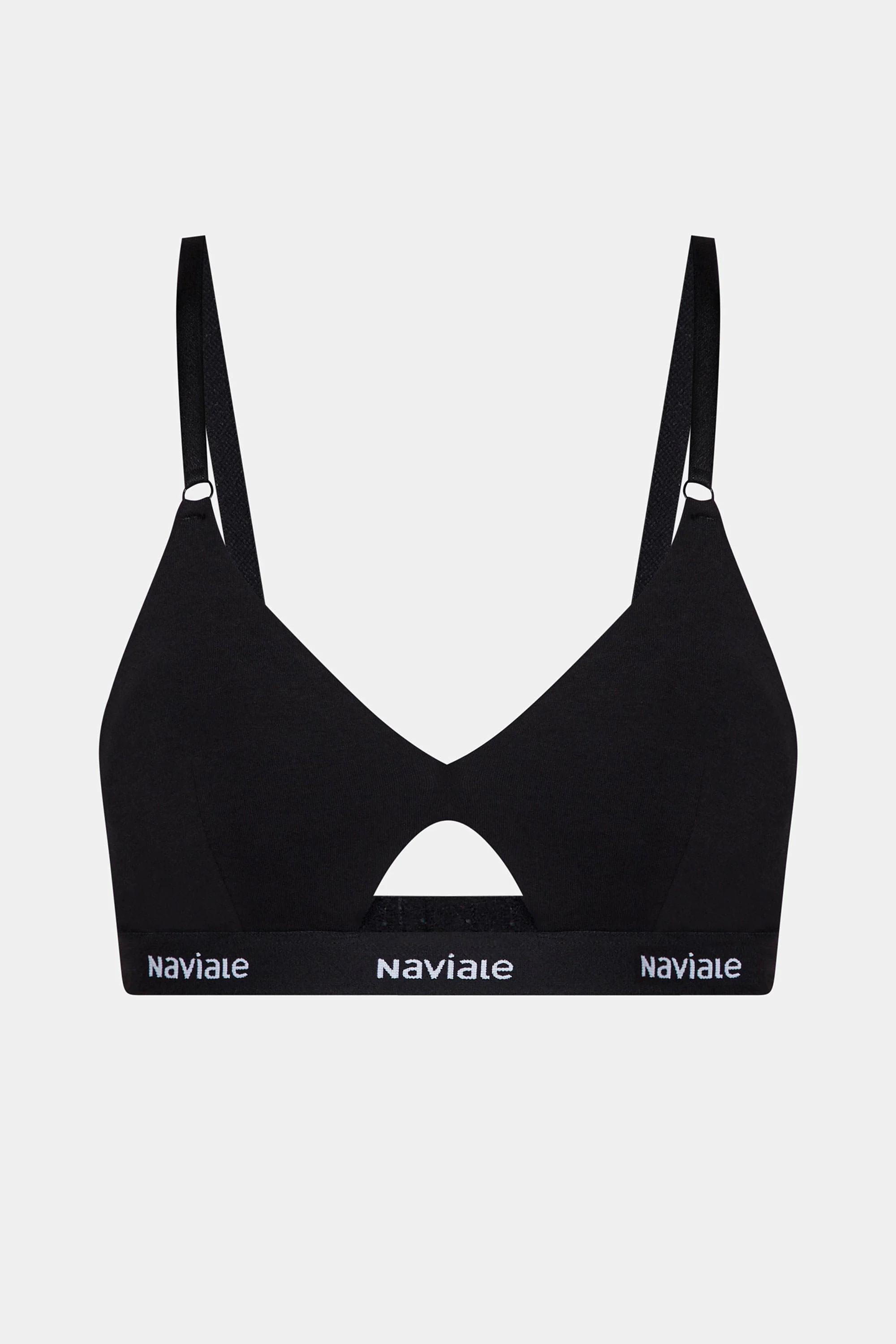 

Бюстгальтер із ущільненою чашкою Naviale (90259) 75B прозорий колір чорний