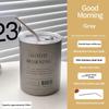 Stainless Steel Insulated American Coffee Mug Portable Outdoor Mug With Straw 320Ml/600Ml