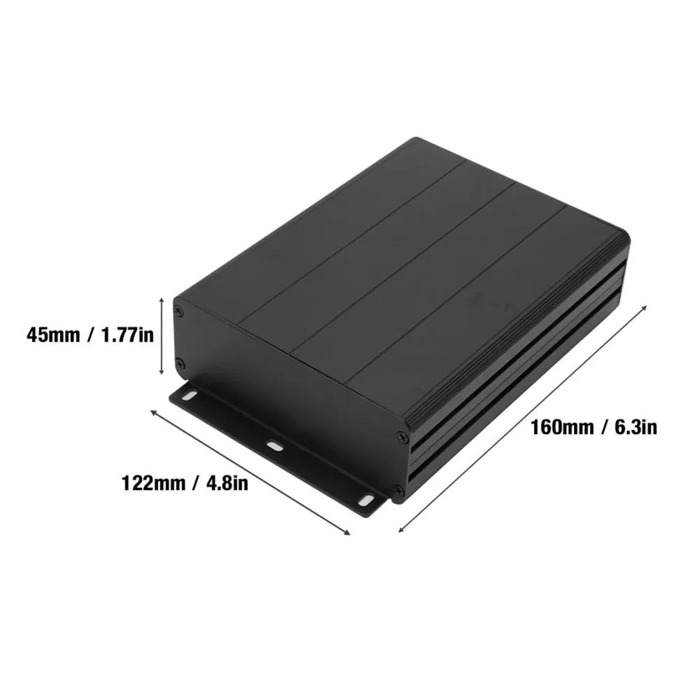 45*122*160mm Aluminum Shell Aluminum Alloy Matte Black Aluminum Box with Bending Plate Aluminum Extruder Case Technical Box