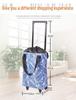 Folding Portable Hand-Pulled Shopping Trolley with Wheels for Camping and Supermarkets