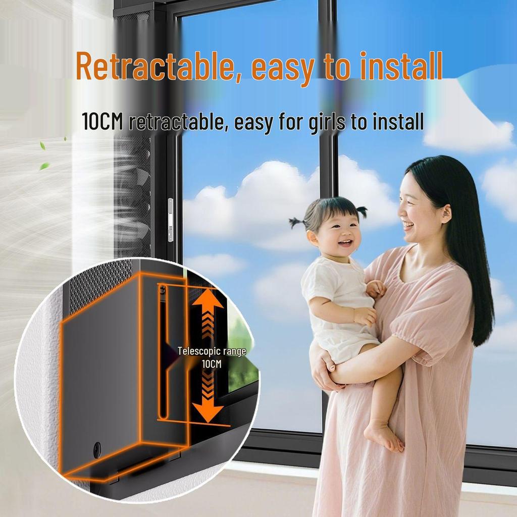 No-Installation, Drill-Free Window Exhaust Fan for Bedroom Ventilation
